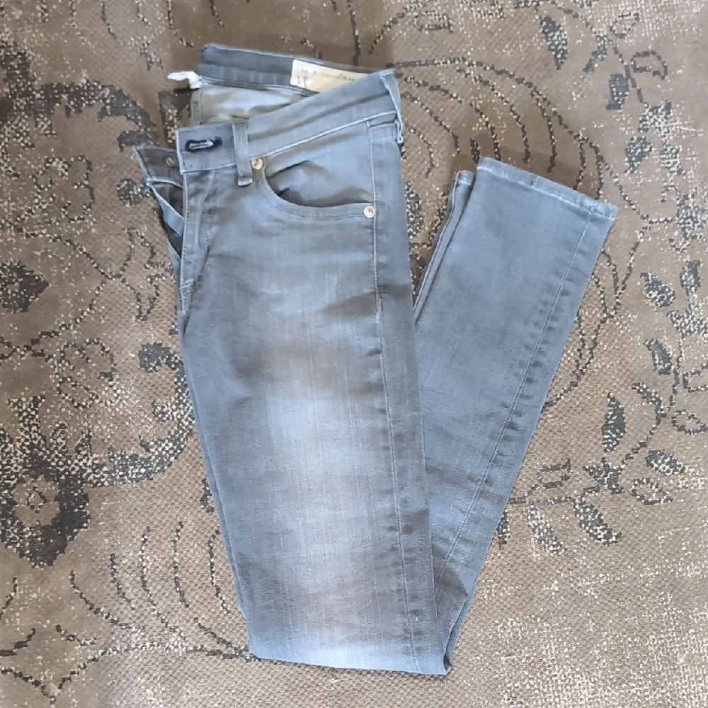 rag & bone gray wash skinny jeans